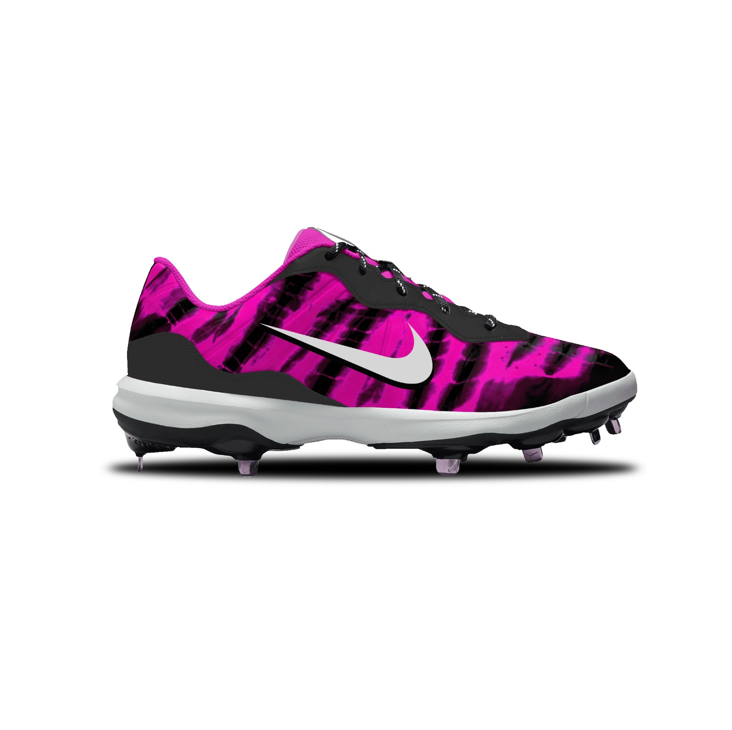 Tie Dye Nike Alpha Huarache Varsity 4 Low Cleats