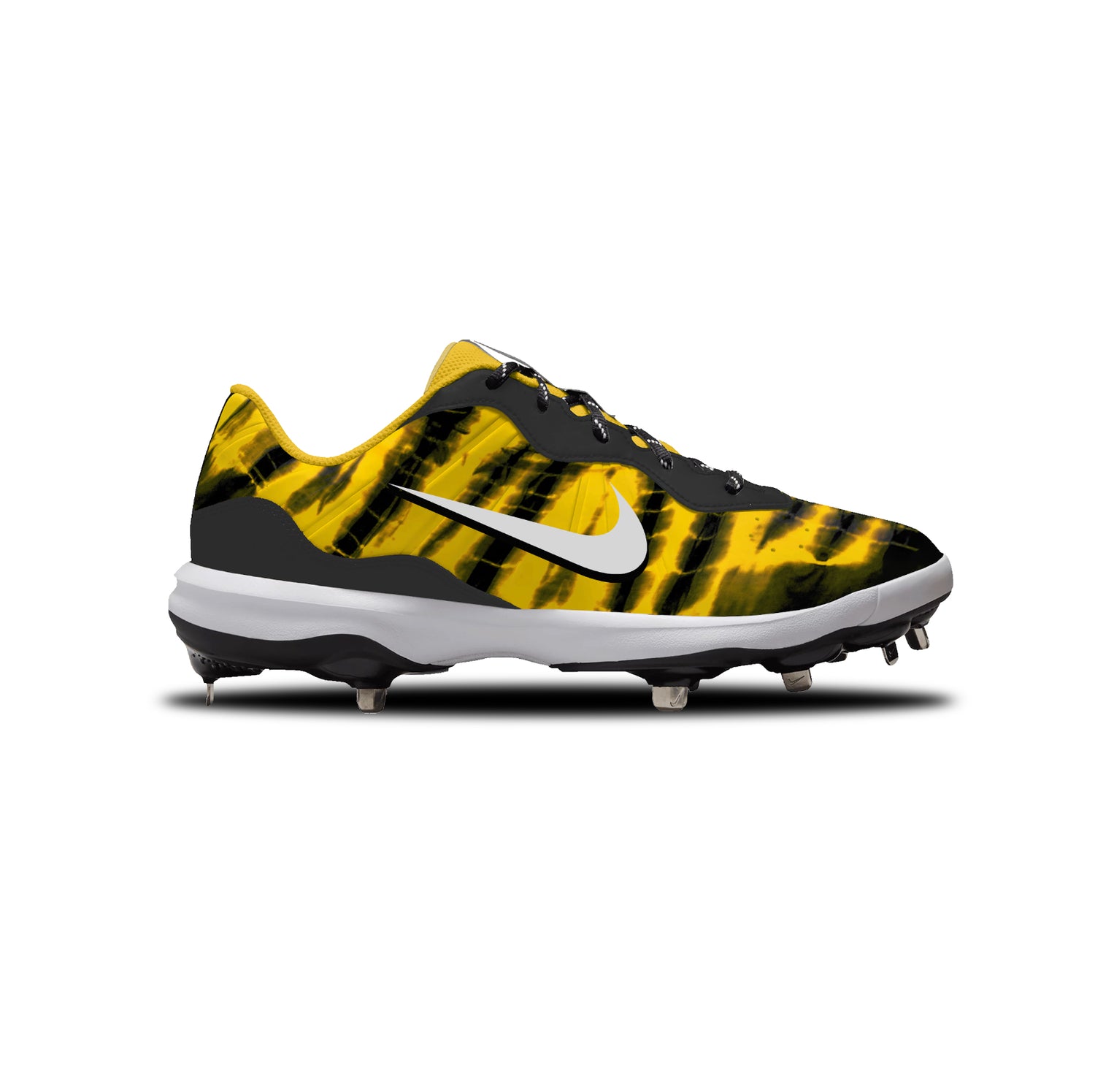 Tie Dye Nike Alpha Huarache Varsity 4 Low Cleats