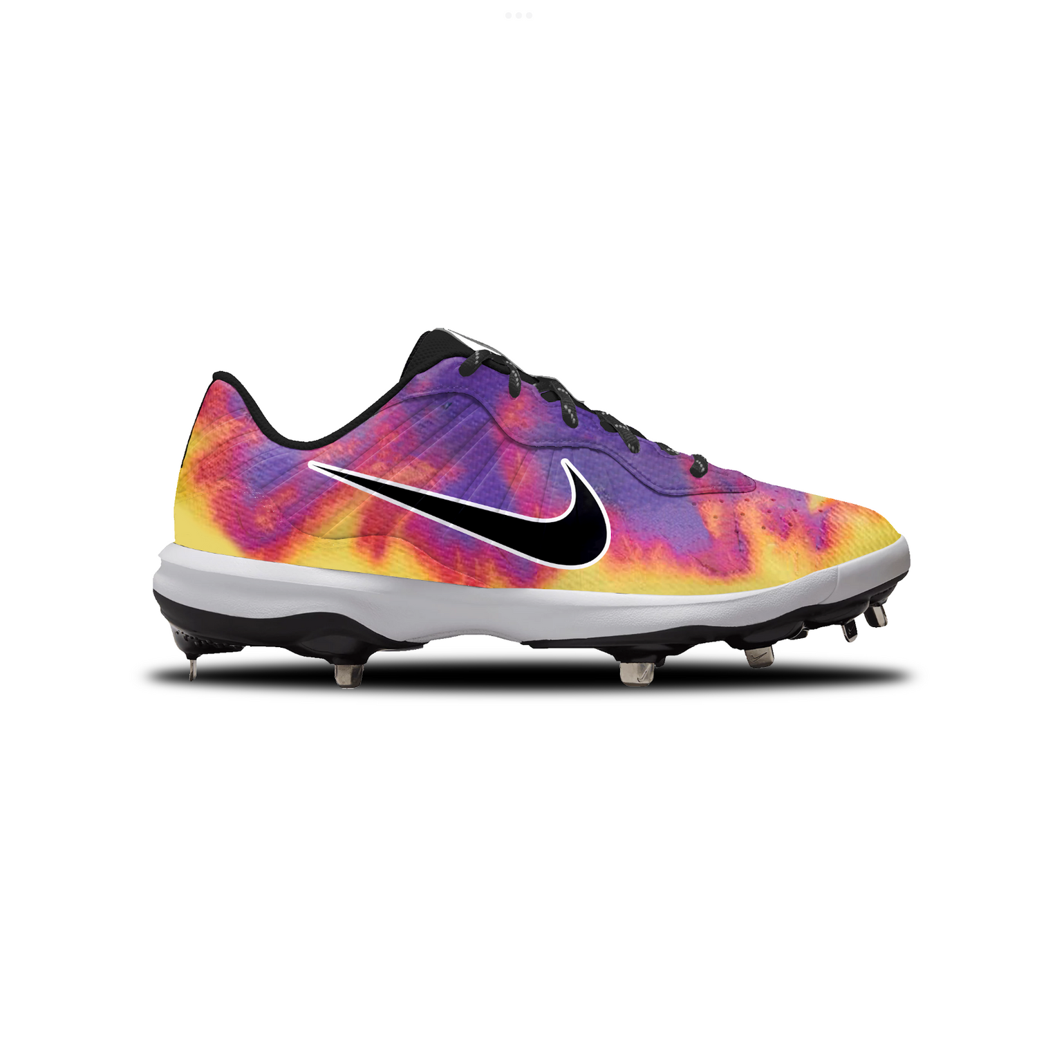Oil Flame Nike Alpha Huarache Varsity 4 Low Cleats