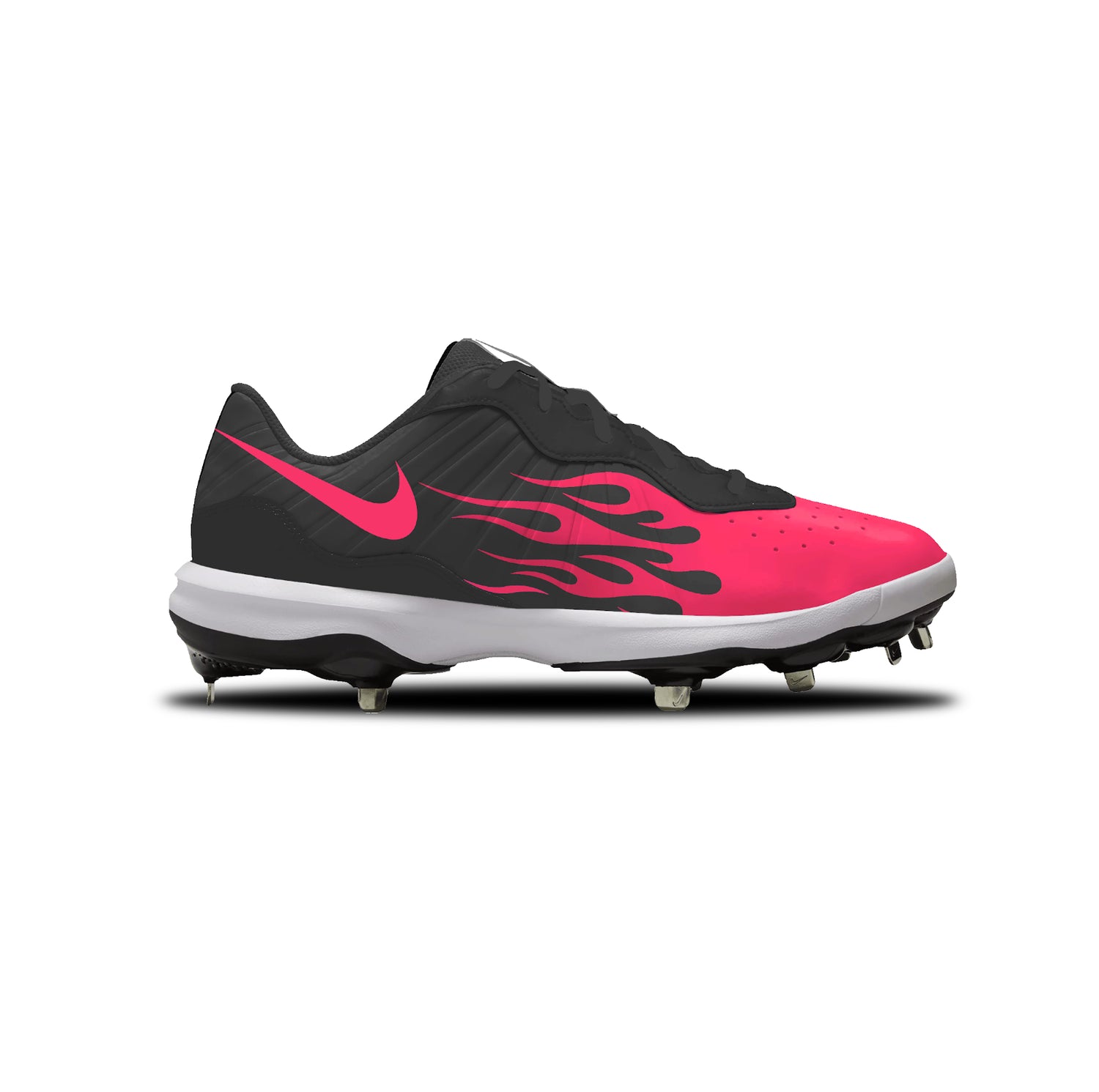 Flame Nike Alpha Huarache Varsity 4 Low Cleats