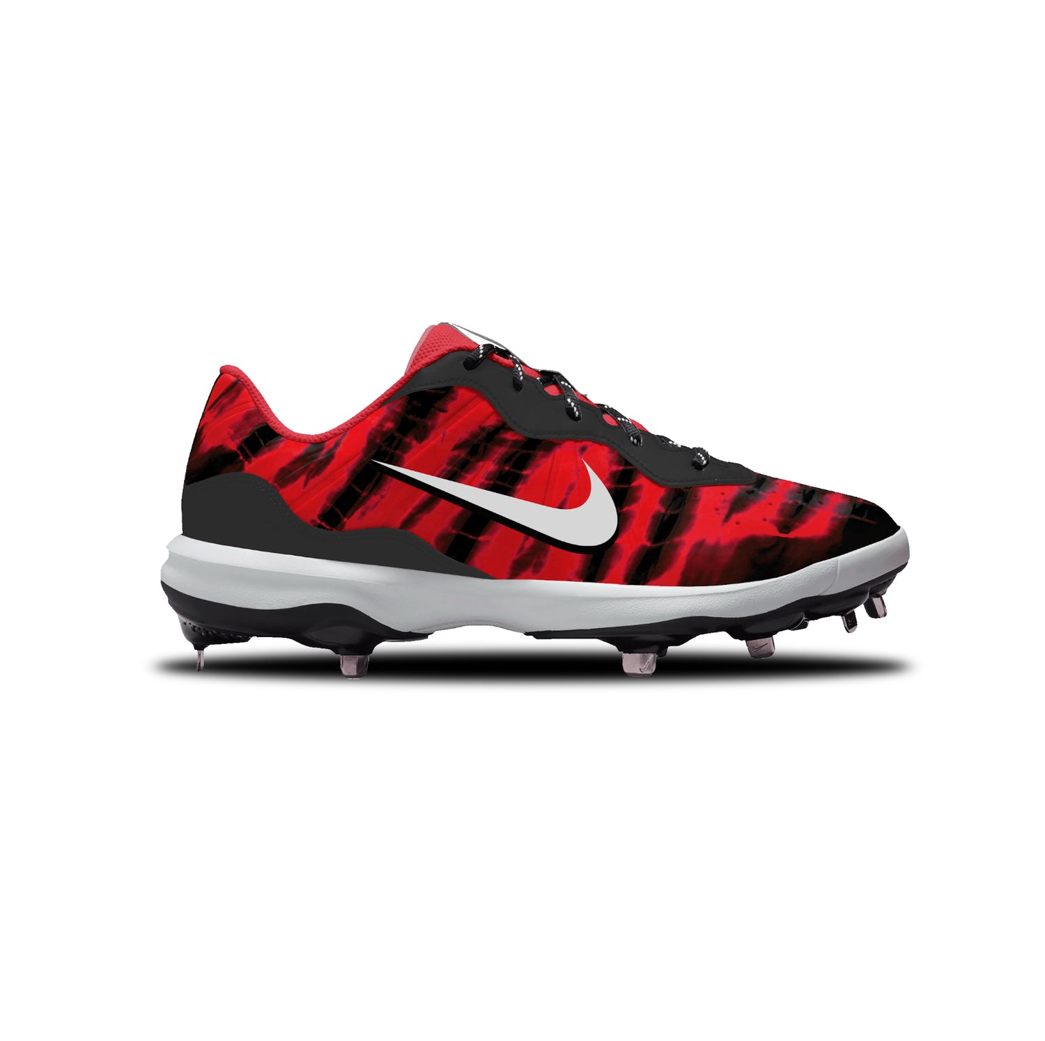 Tie Dye Nike Alpha Huarache Varsity 4 Low Cleats