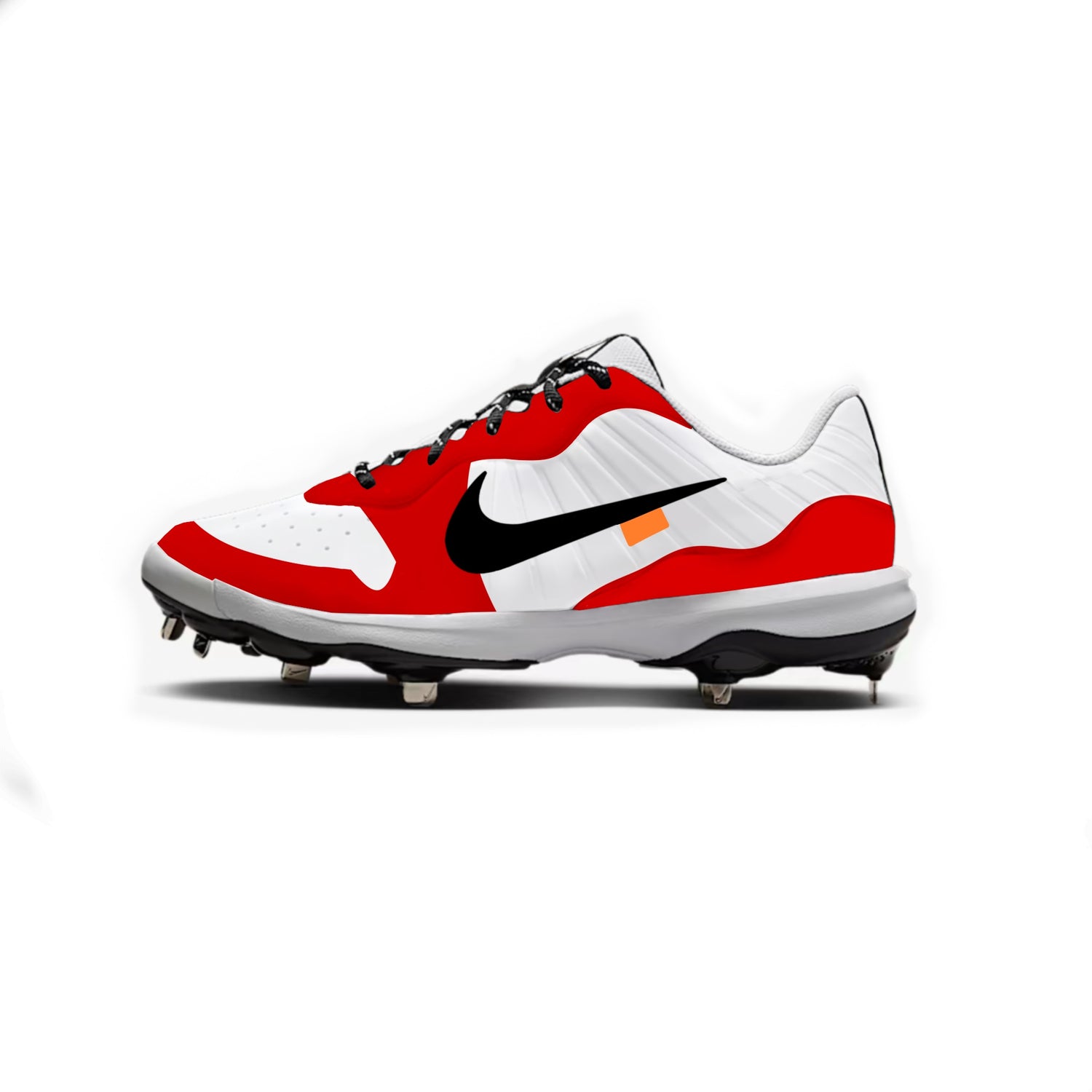 Jordan 1 OW Nike Alpha Huarache Varsity 4 Low Cleats