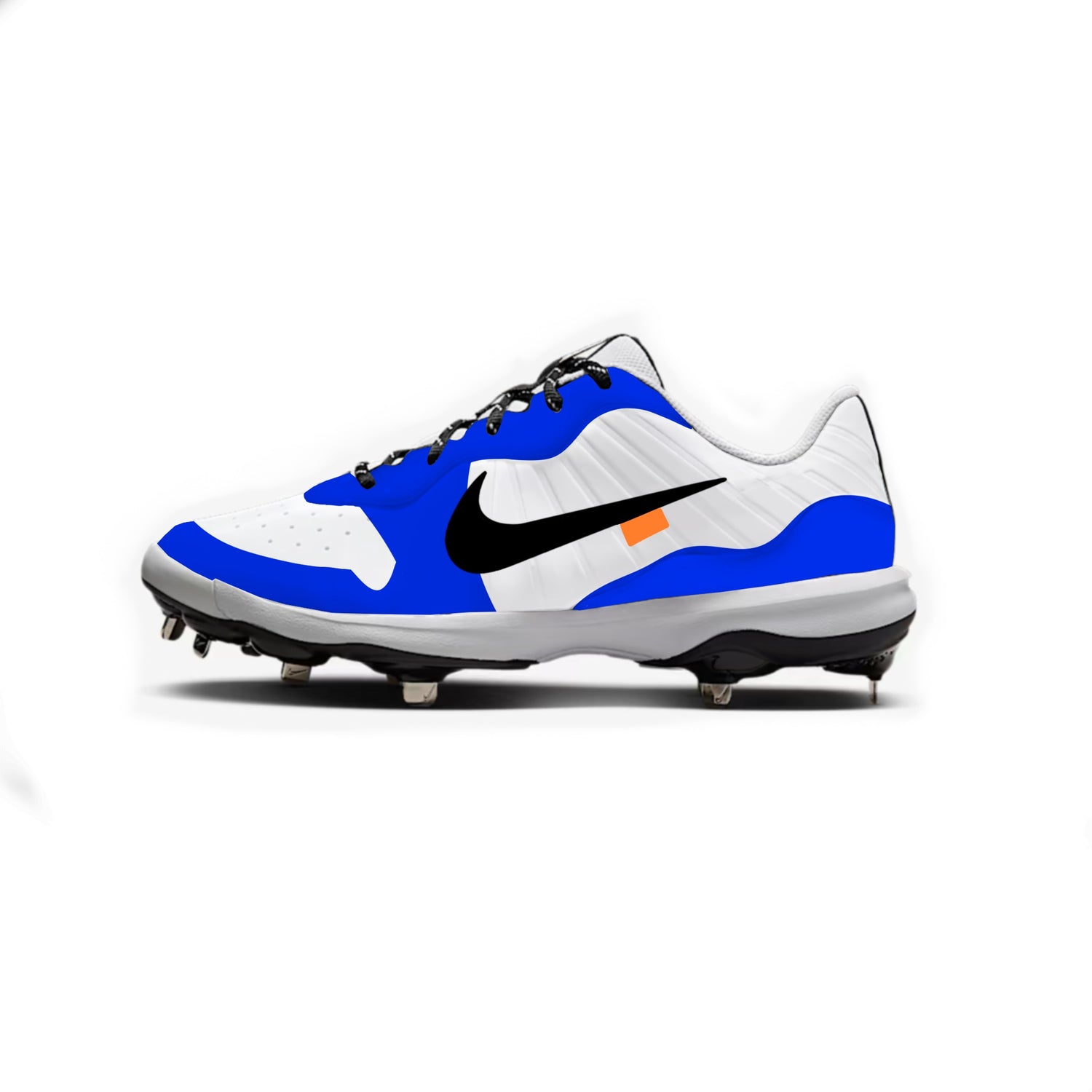 Jordan 1 OW Nike Alpha Huarache Varsity 4 Low Cleats