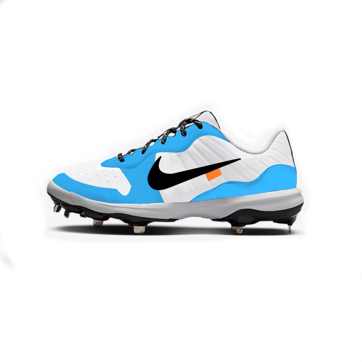 Jordan 1 OW Nike Alpha Huarache Varsity 4 Low Cleats