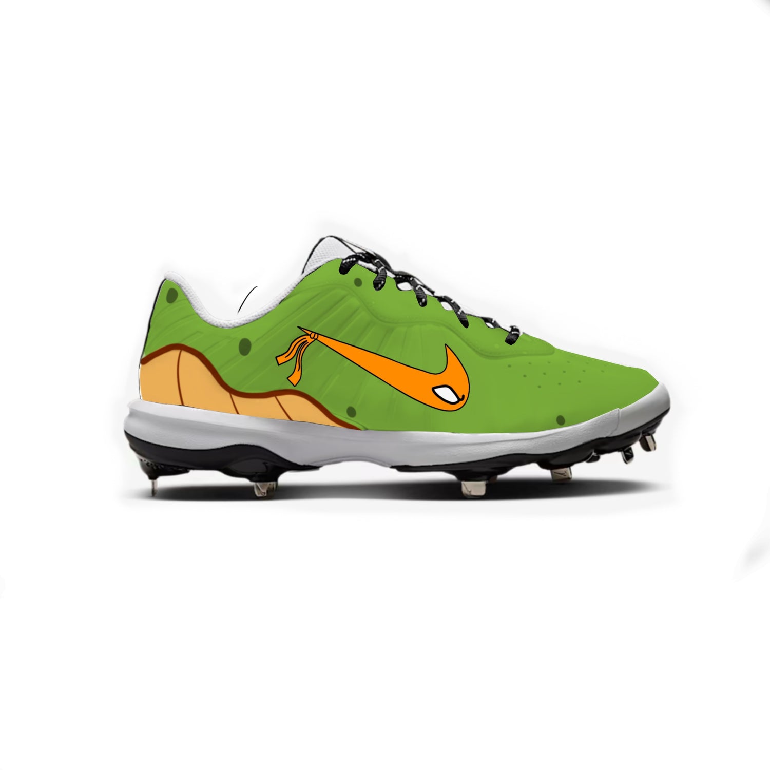 Turtle Nike Alpha Huarache Varsity 4 Low Model Cleats