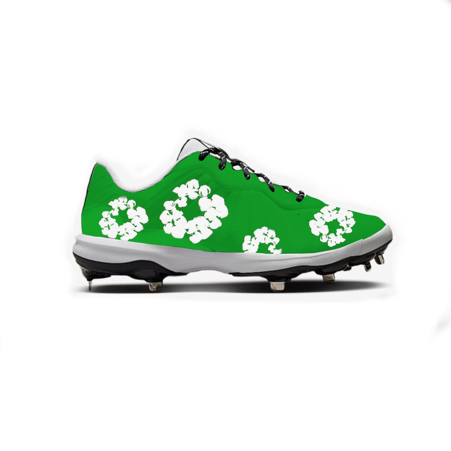 Flower Nike Alpha Huarache Varsity 4 Low Cleats