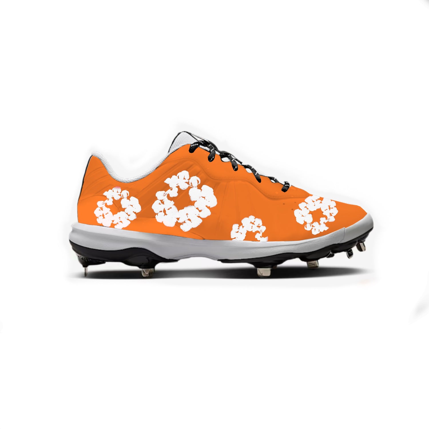 Flower Nike Alpha Huarache Varsity 4 Low Cleats