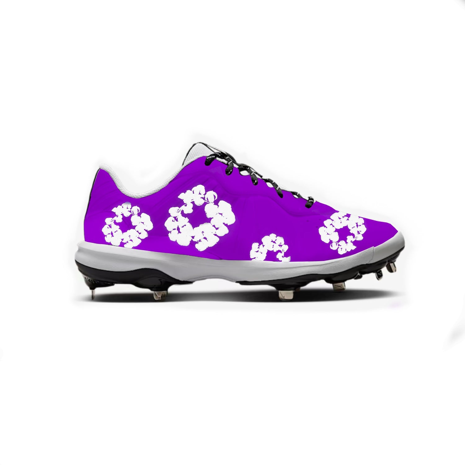Flower Nike Alpha Huarache Varsity 4 Low Cleats