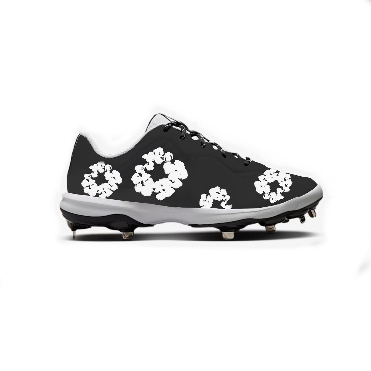 Flower Nike Alpha Huarache Varsity 4 Low Cleats