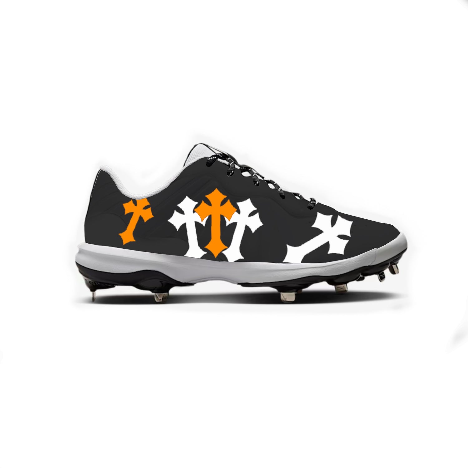 Cross Nike Alpha Huarache Varsity 4 Low Cleats (Black)