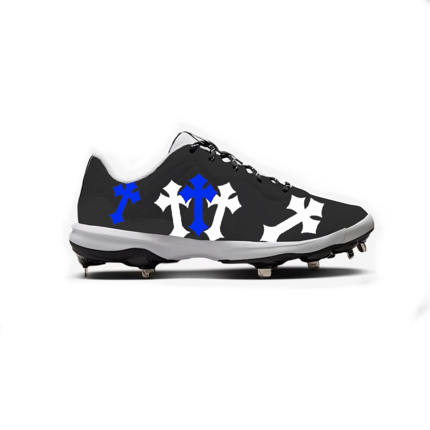 Cross Nike Alpha Huarache Varsity 4 Low Cleats (Black)