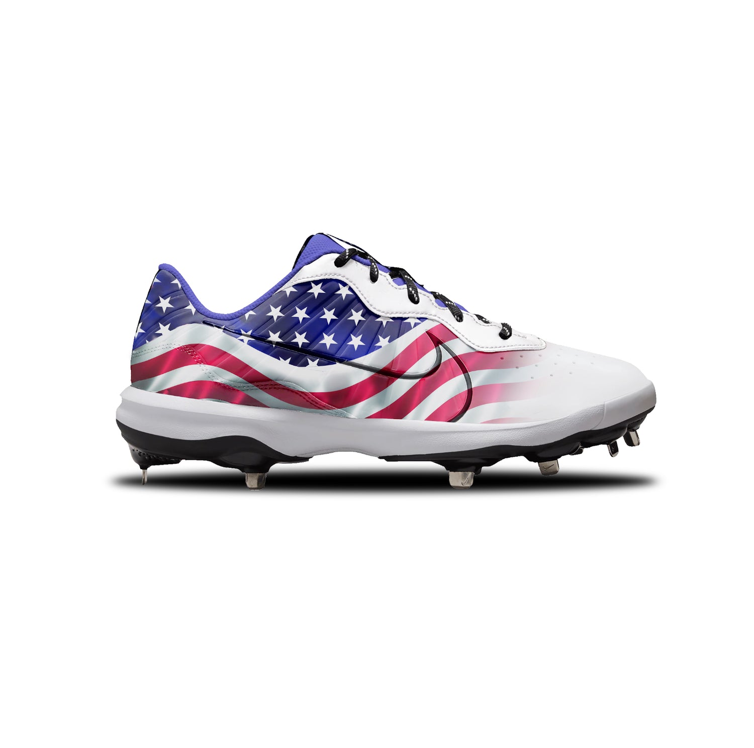 American Flag Nike Alpha Huarache Varsity 4 Low Cleats
