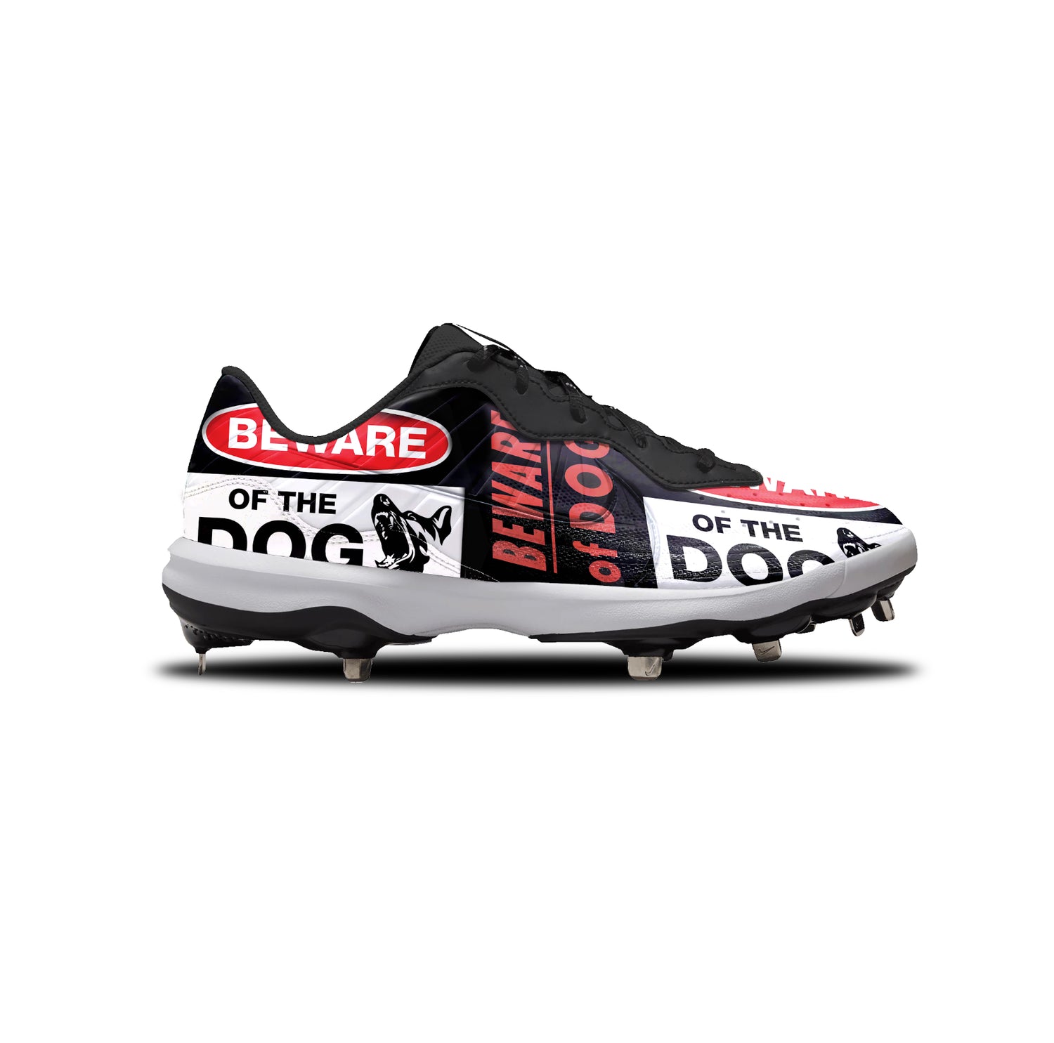 Beware of Dog Nike Alpha Huarache Varsity 4 Low Cleats