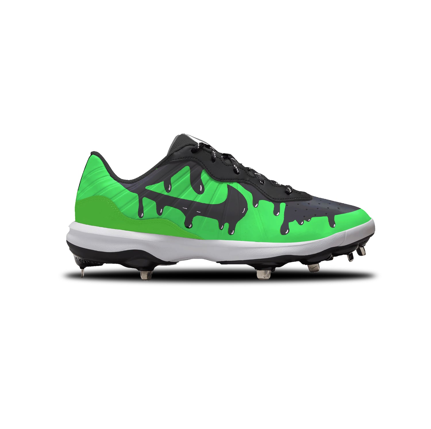 Slime Nike Alpha Huarache Varsity 4 Low Cleats