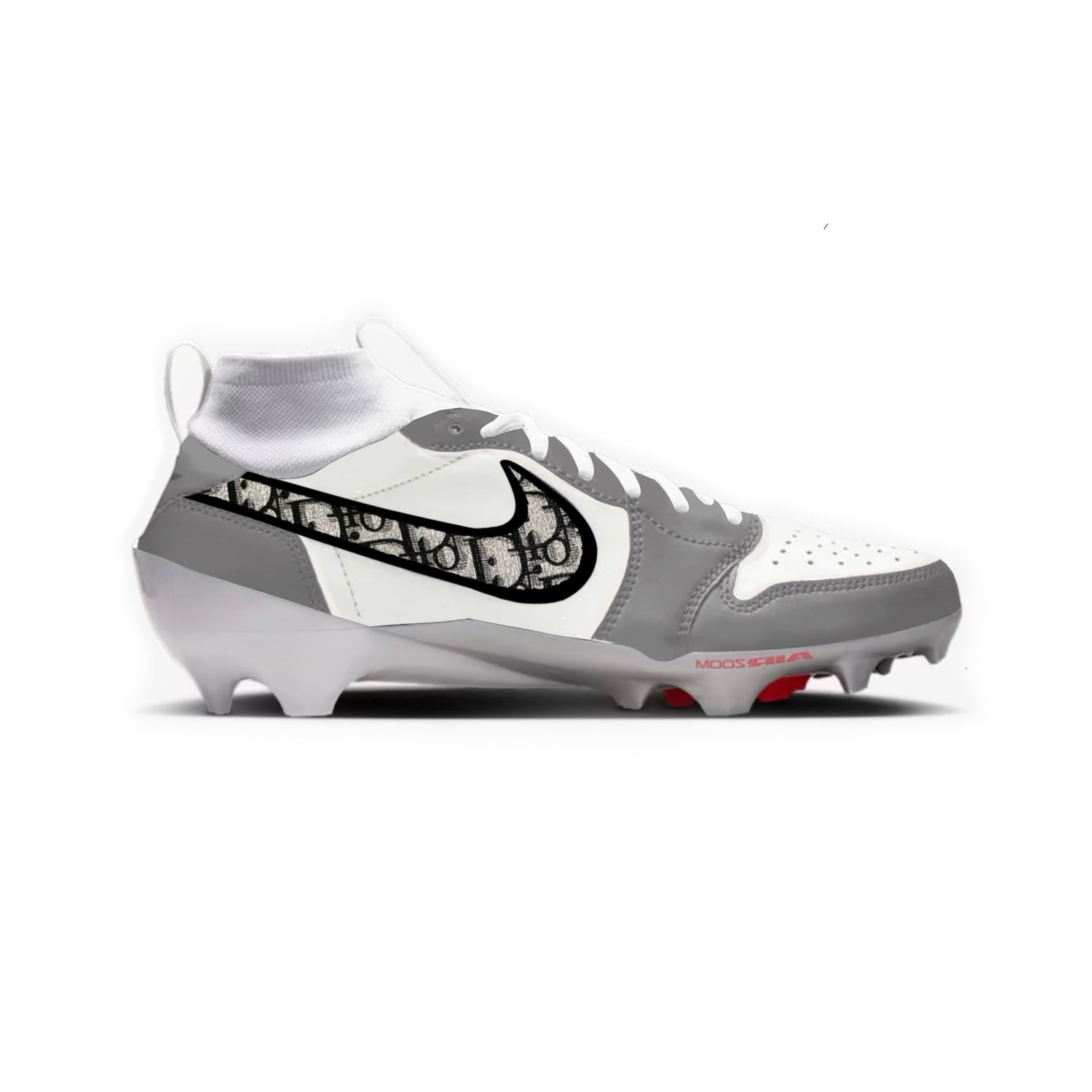Luxury Jordan 1 Cut & Sew Material Football Cleats