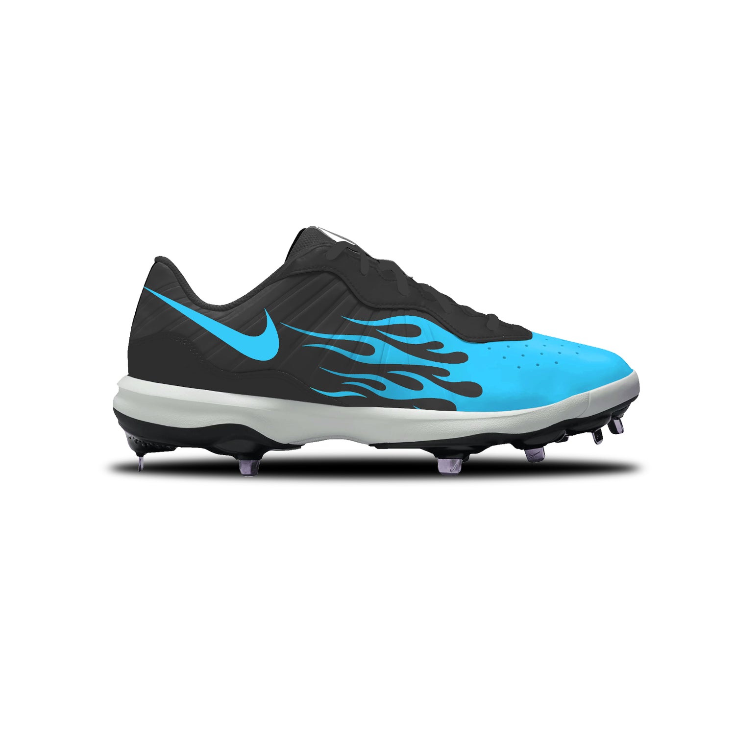Flame Nike Alpha Huarache Varsity 4 Low Cleats