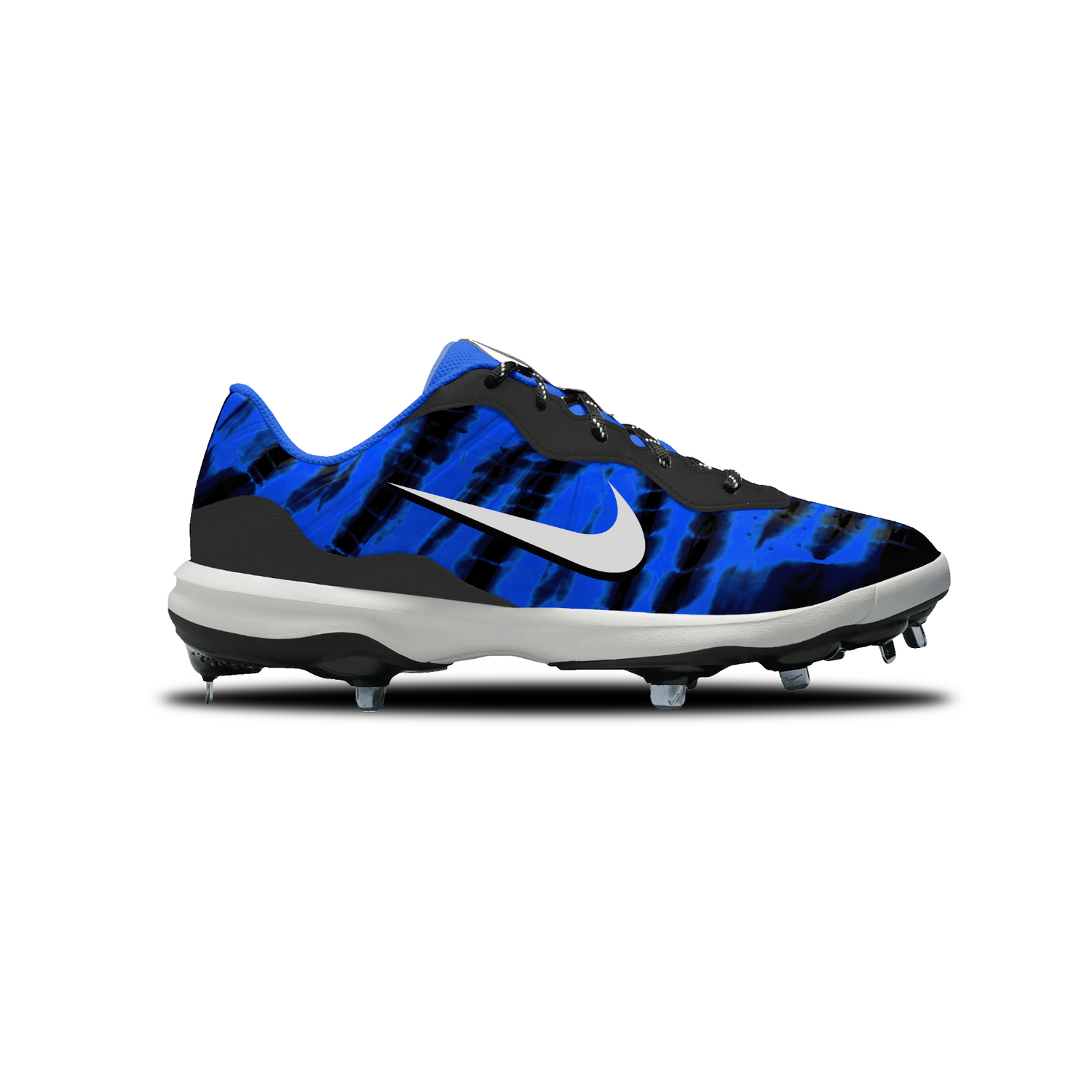 Tie Dye Nike Alpha Huarache Varsity 4 Low Cleats