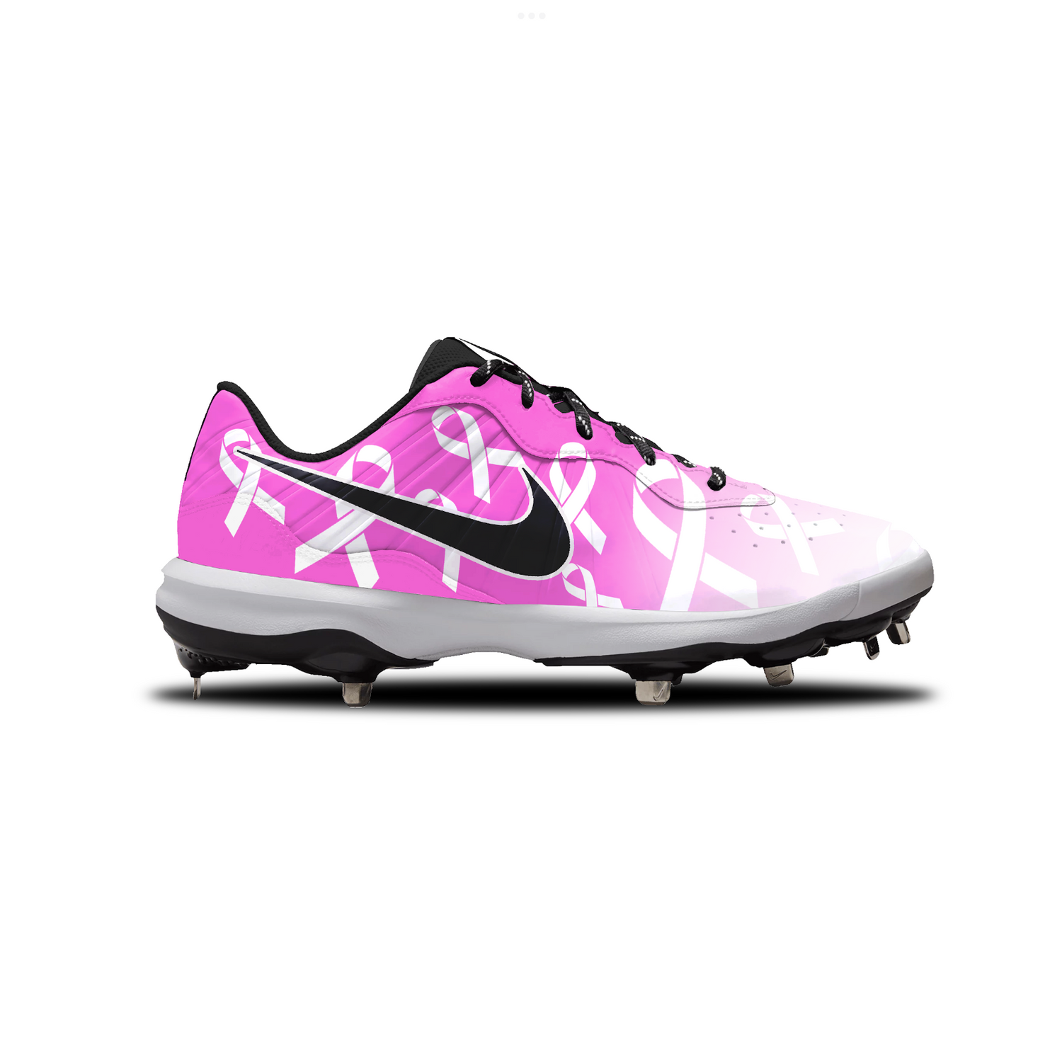 Breast Cancer Awareness Nike Alpha Huarache Varsity 4 Low Cleats