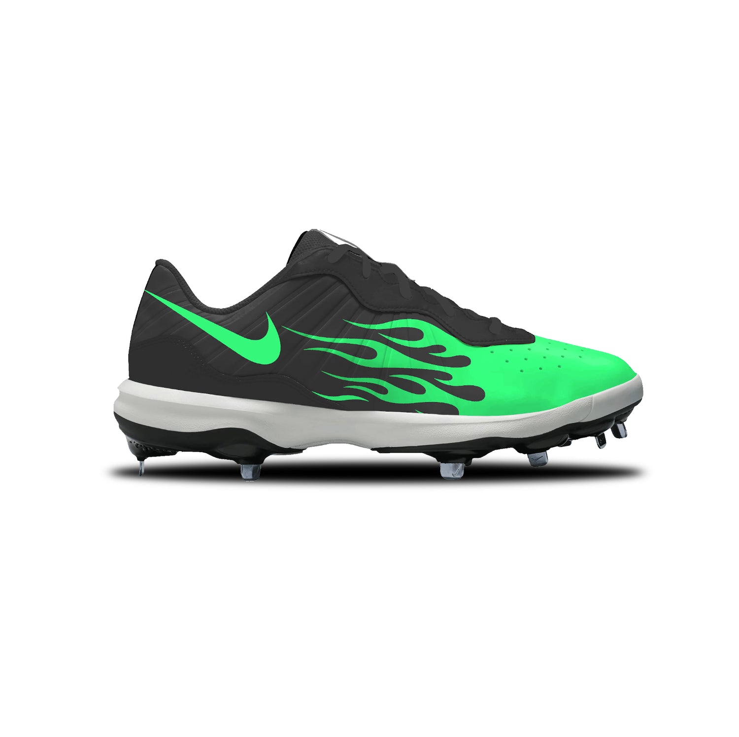 Flame Nike Alpha Huarache Varsity 4 Low Cleats