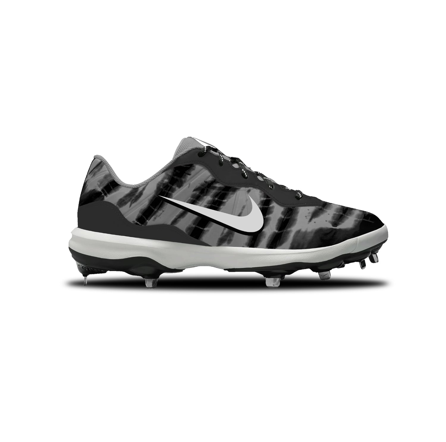 Tie Dye Nike Alpha Huarache Varsity 4 Low Cleats