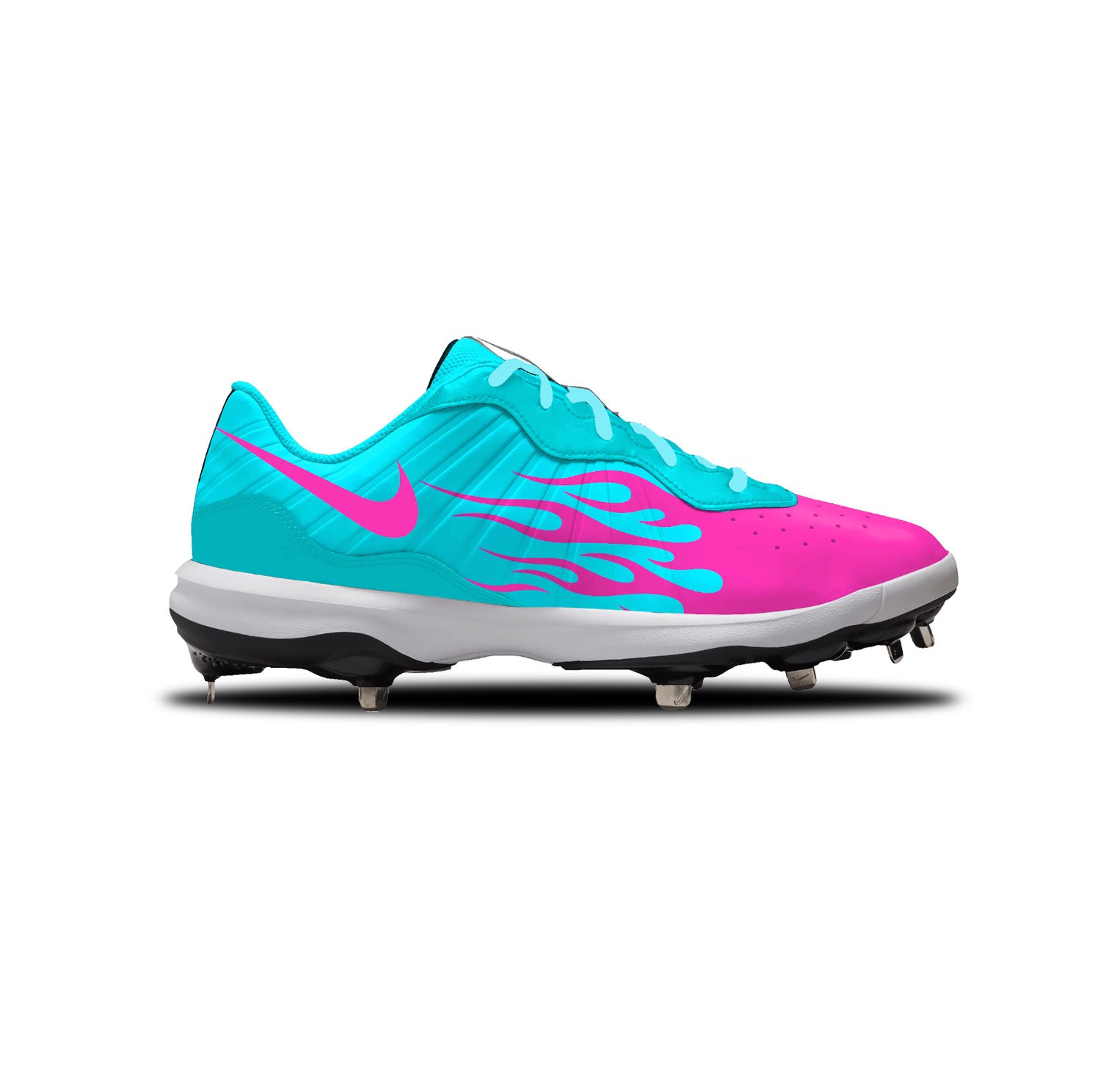 Flame Nike Alpha Huarache Varsity 4 Low Cleats