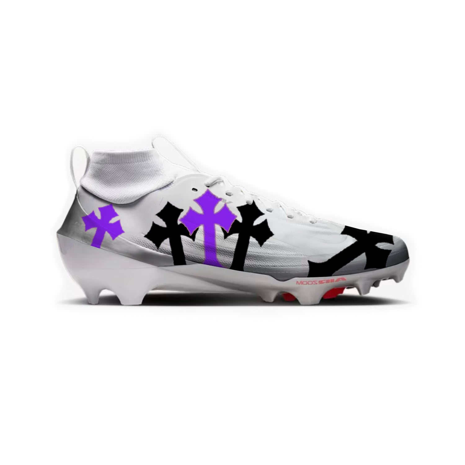 White Chrome Hearts Nike Vapor Pro 1 Cleats