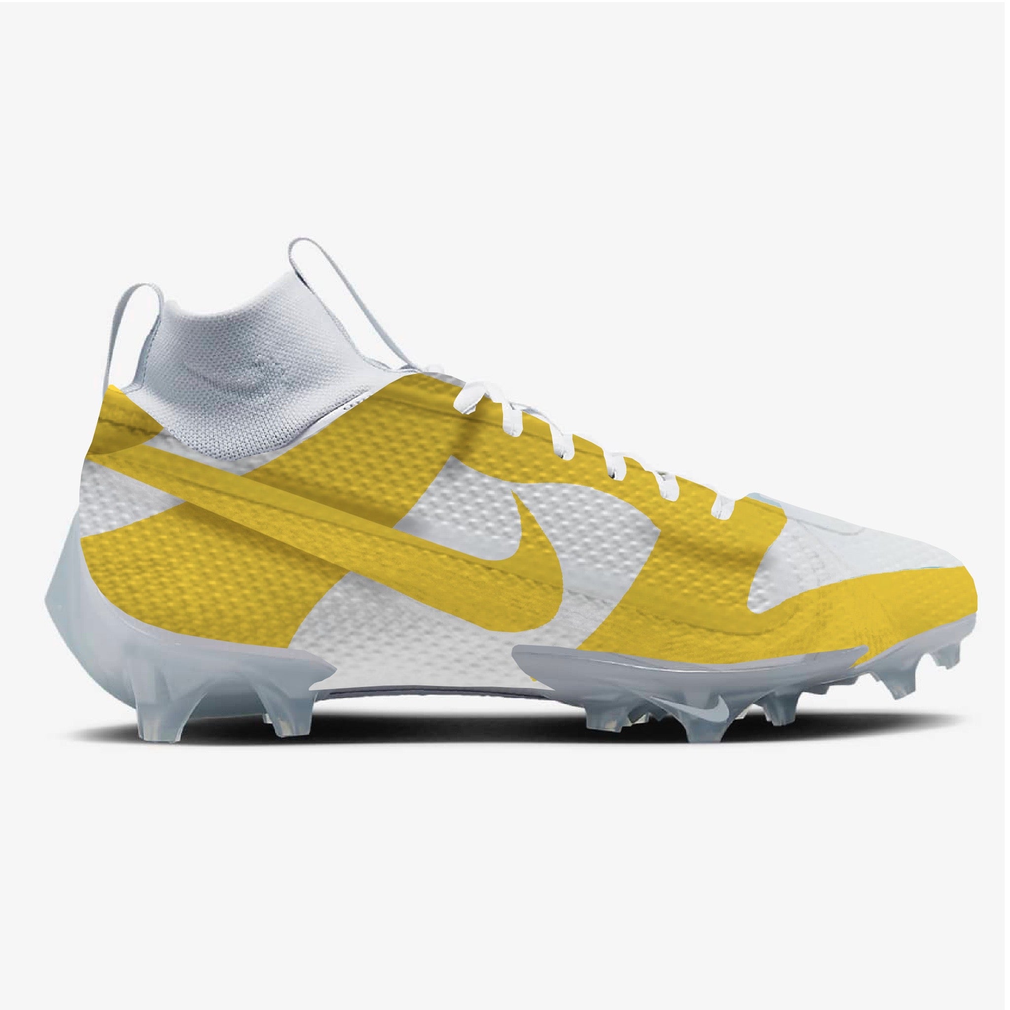 Gold and white nike football cleats best sale