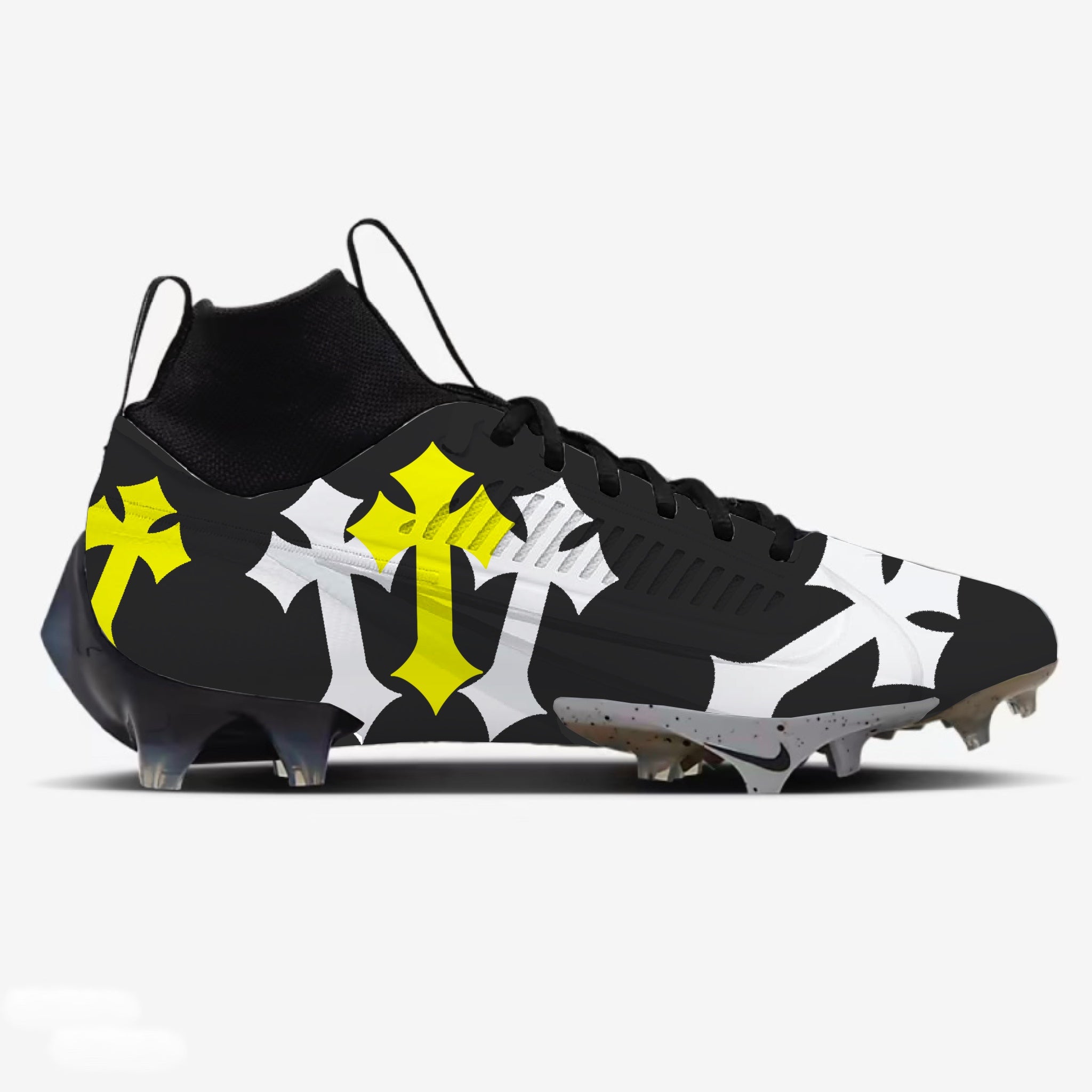 Black yellow football cleats best sale