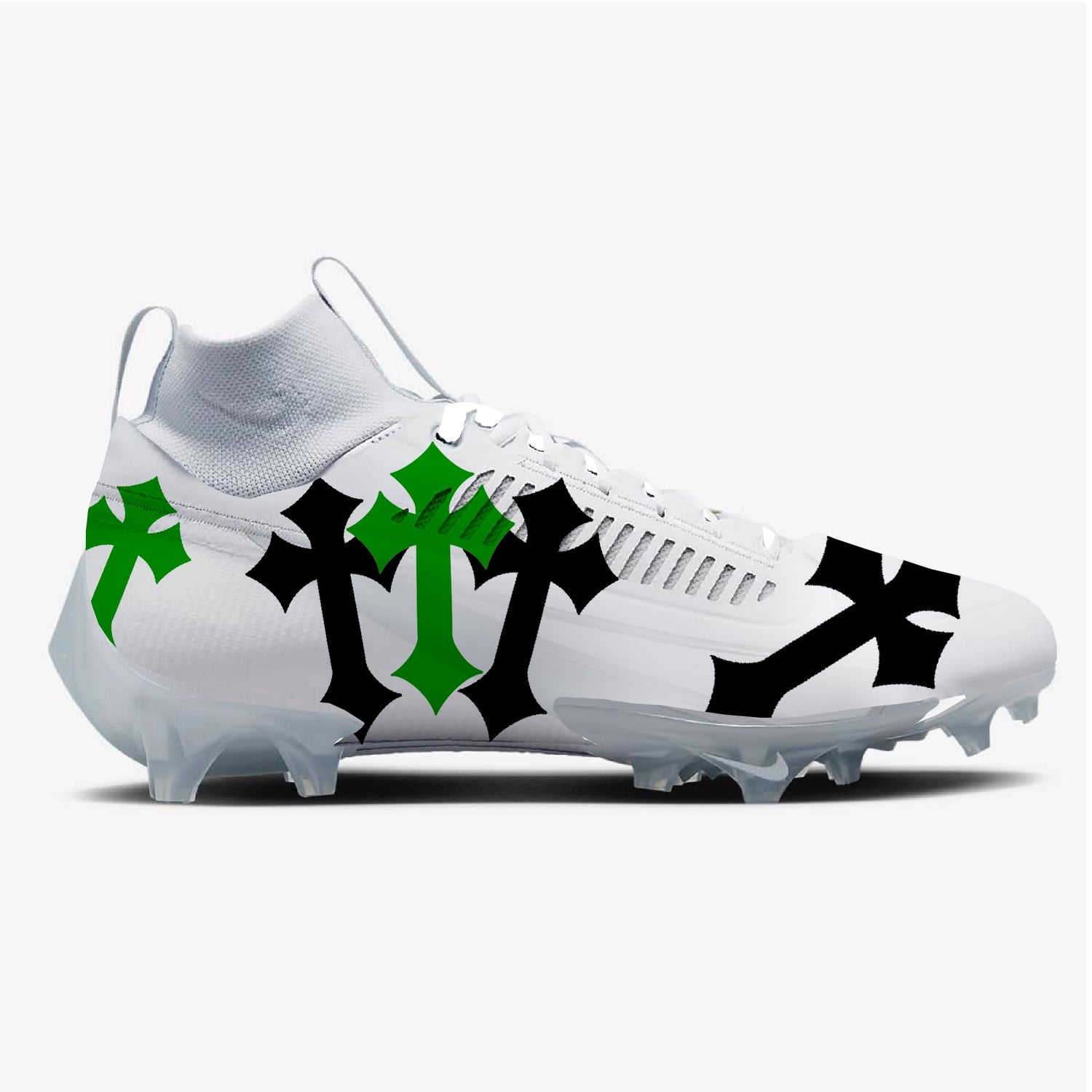 White Chrome Hearts Football Cleats