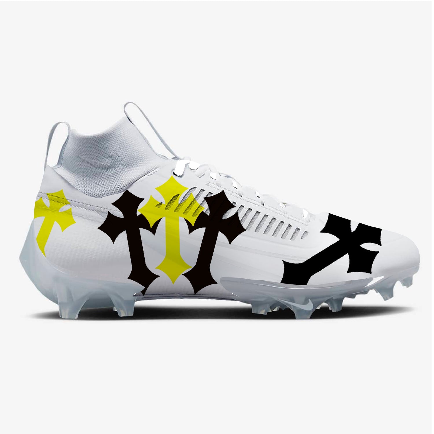 White Chrome Hearts Football Cleats