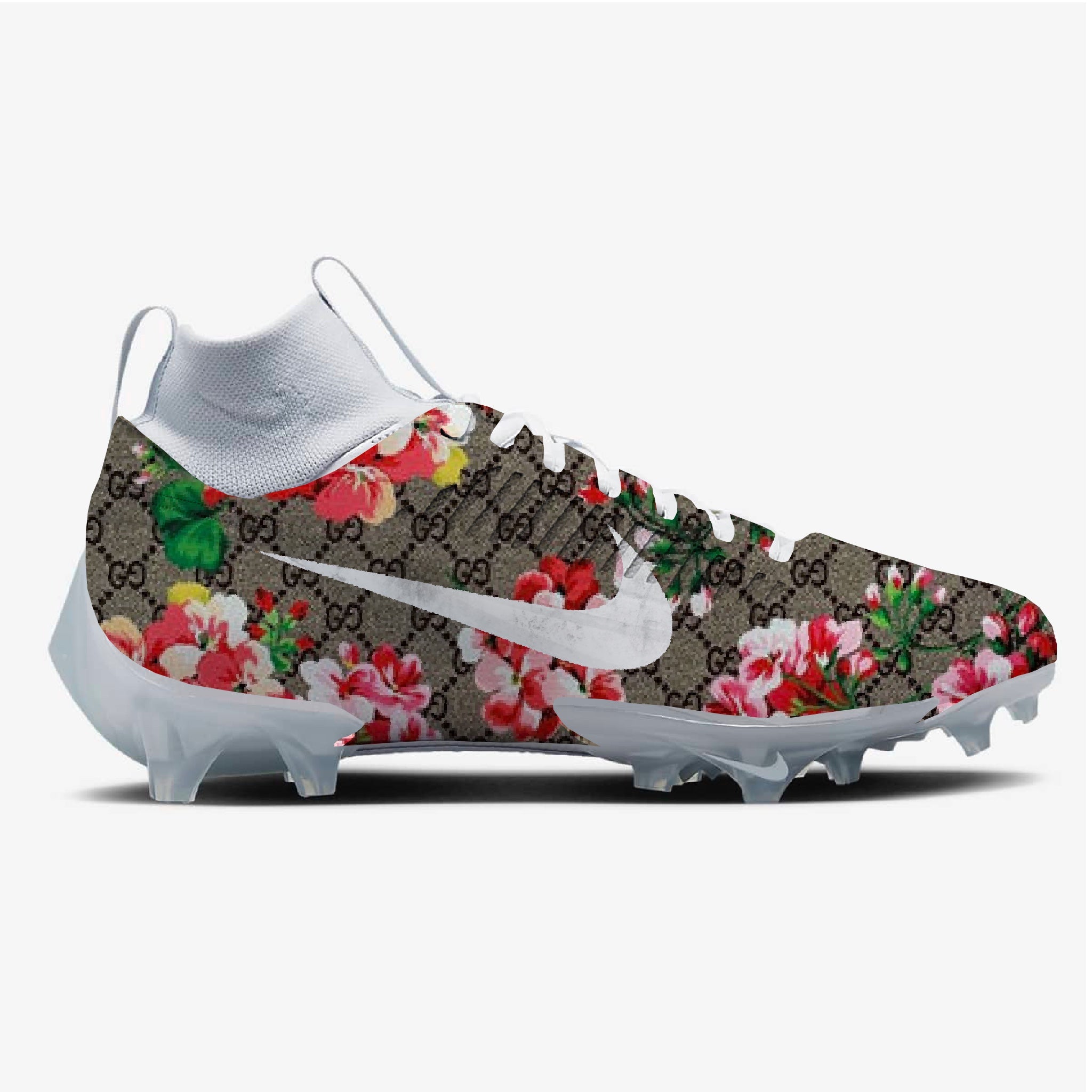 Floral Gucci Nike Football Cleats Gridiron Cleats