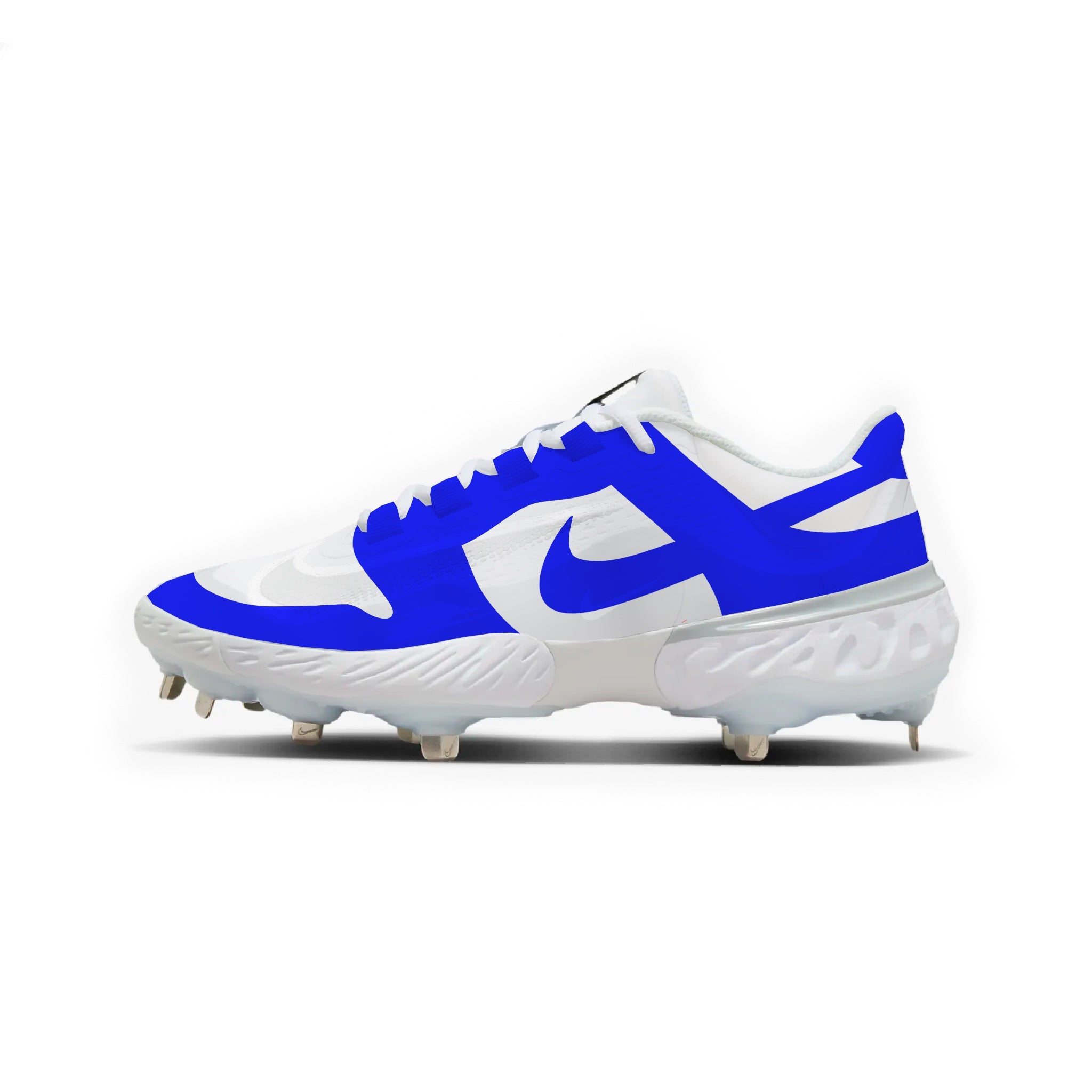 Blue metal fashion cleats