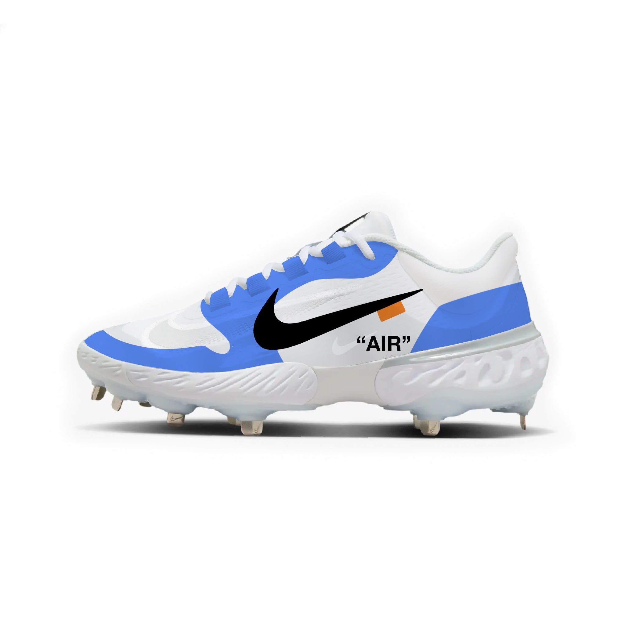 Nike Jordan 1 OFFWHITE Baseball Cleats Gridiron Cleats