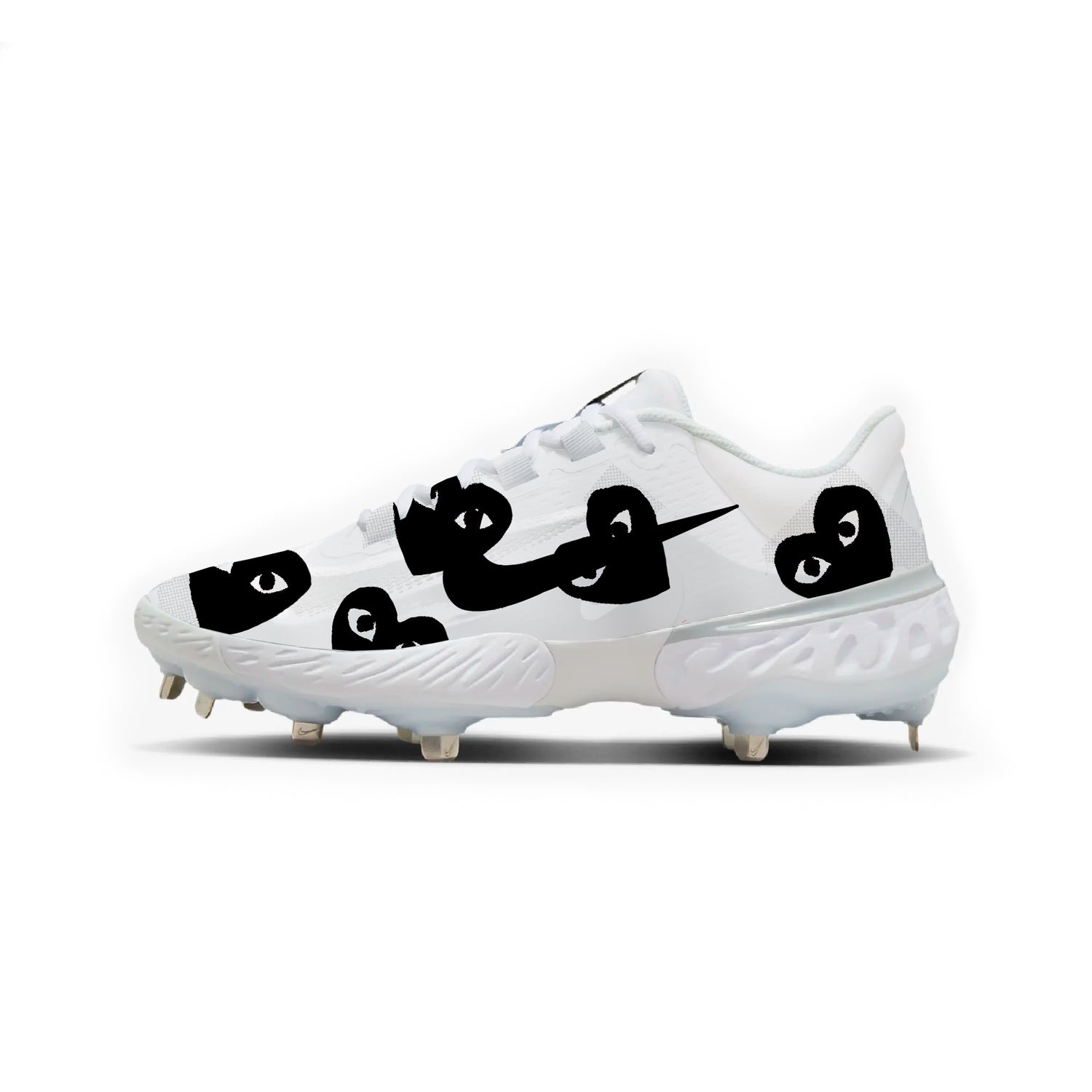 Nike CDG Heart Baseball Cleats (White)