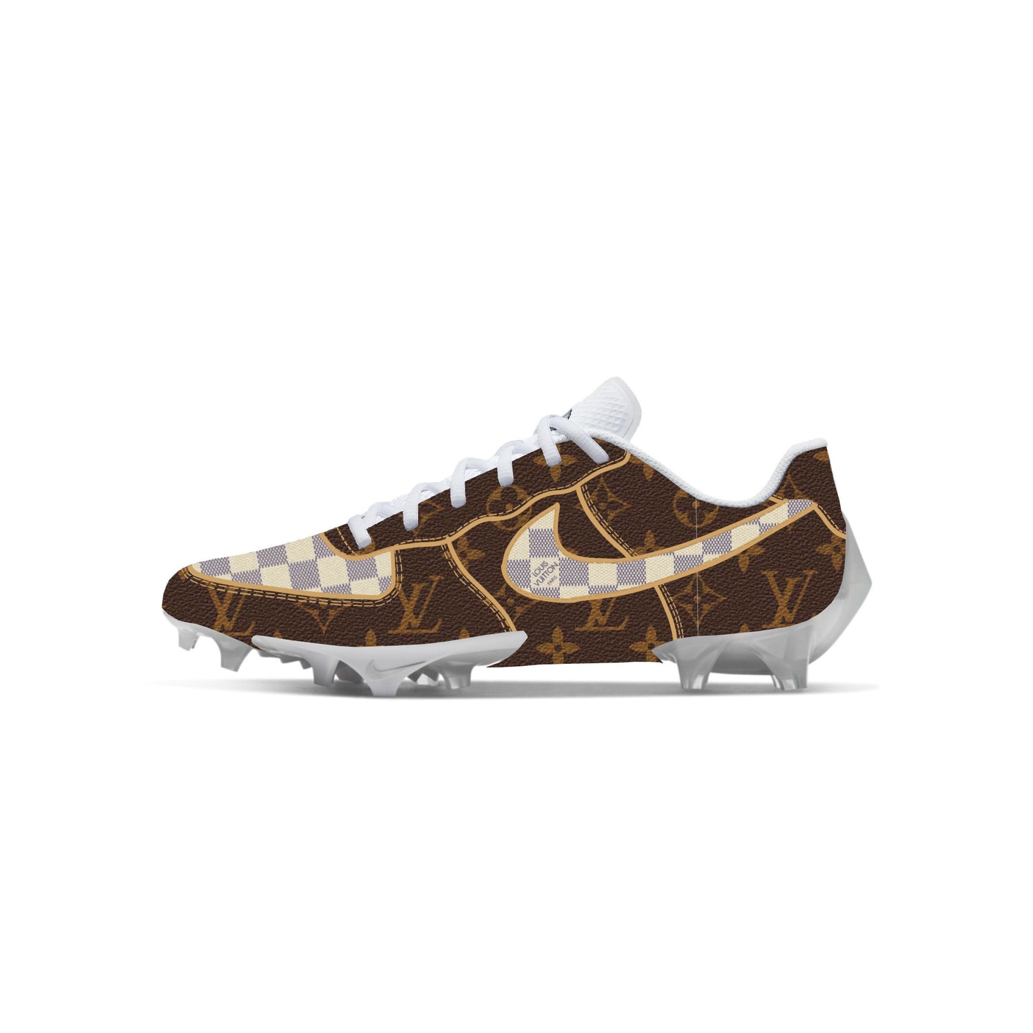 LV Nike AF1 Cut & Sew Material Football Cleats