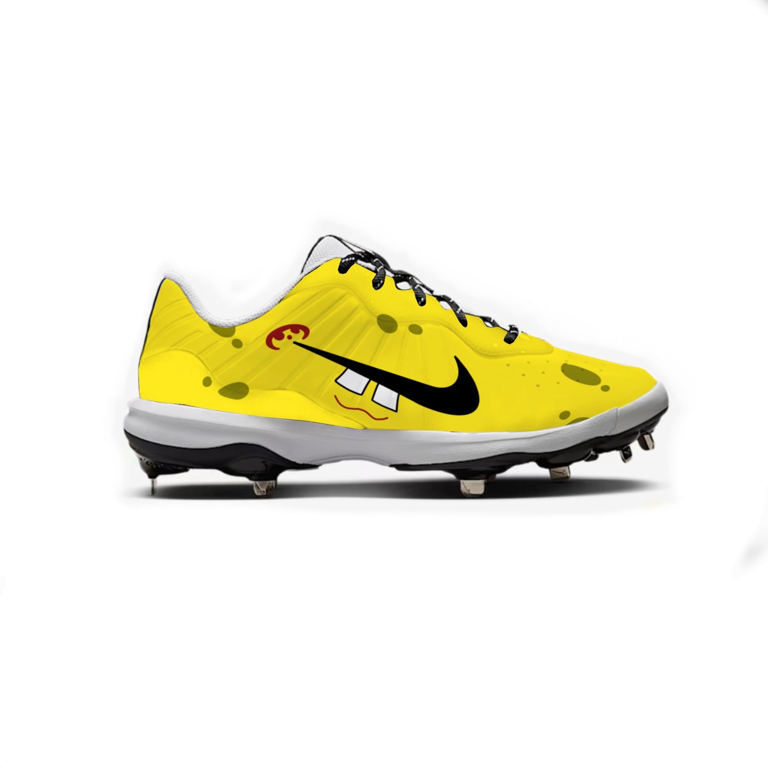 SpongeBob Nike Alpha Huarache Varsity 4 Low Model Cleats