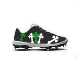 Cross Nike Alpha Huarache Varsity 4 Low Cleats (Black)