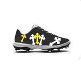 Cross Nike Alpha Huarache Varsity 4 Low Cleats (Black)