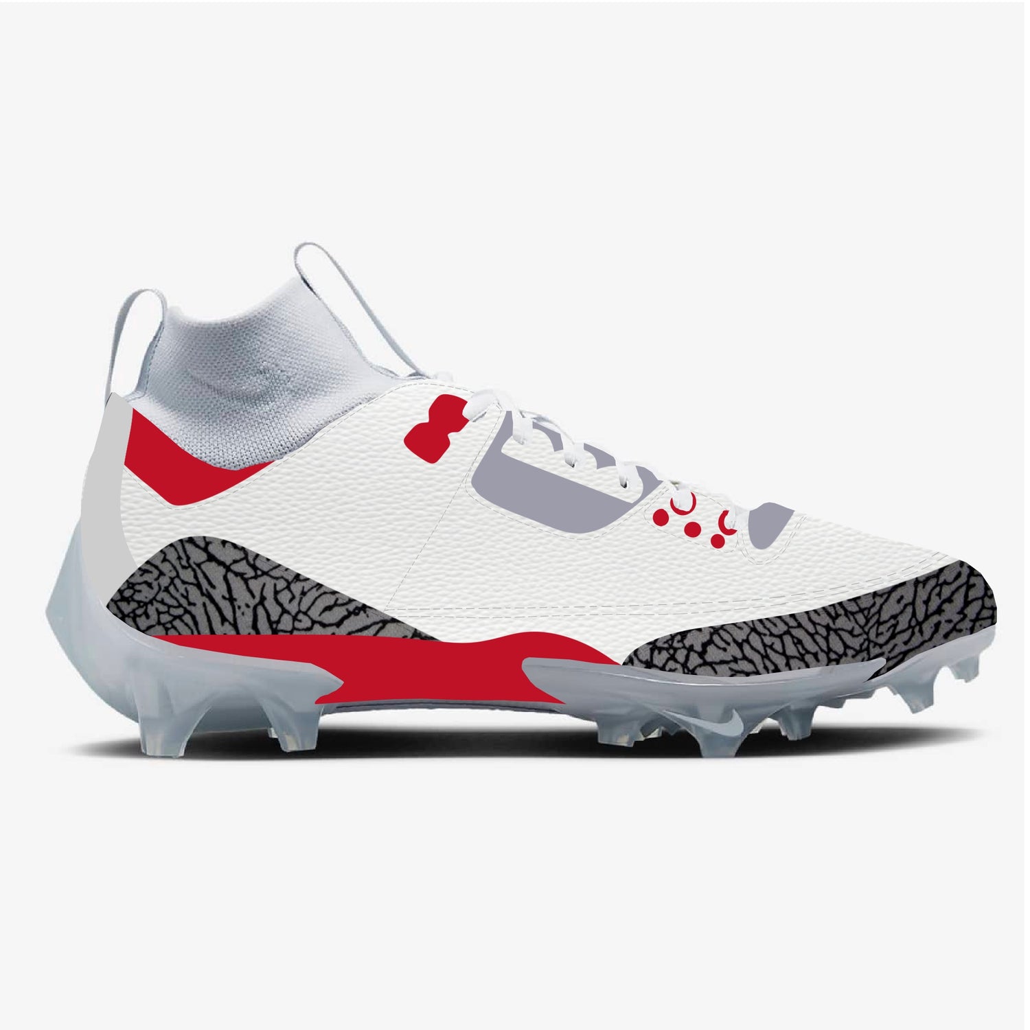 Jordan 3 Cut & Sew Material Football Cleats