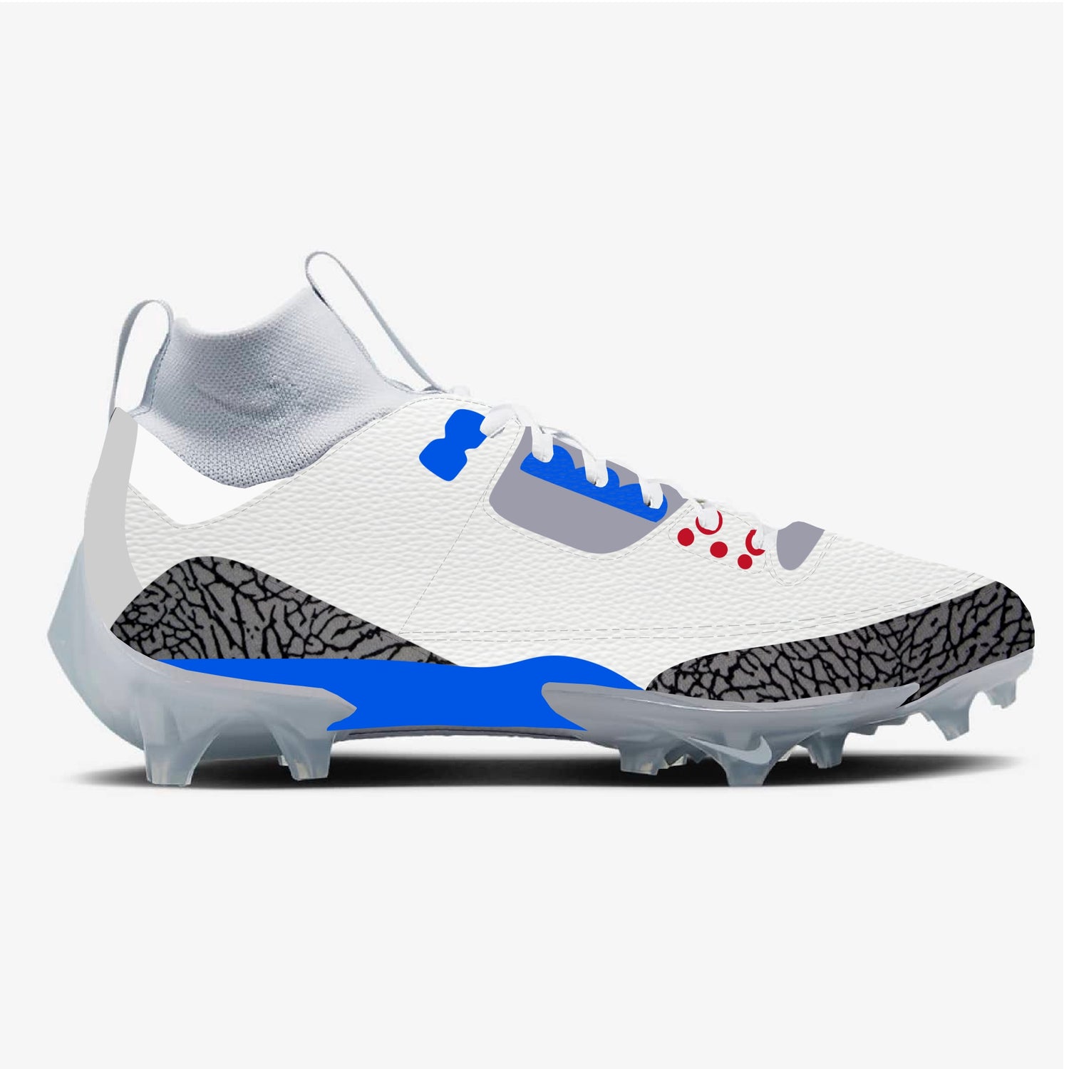 Jordan 3 Cut & Sew Material Football Cleats