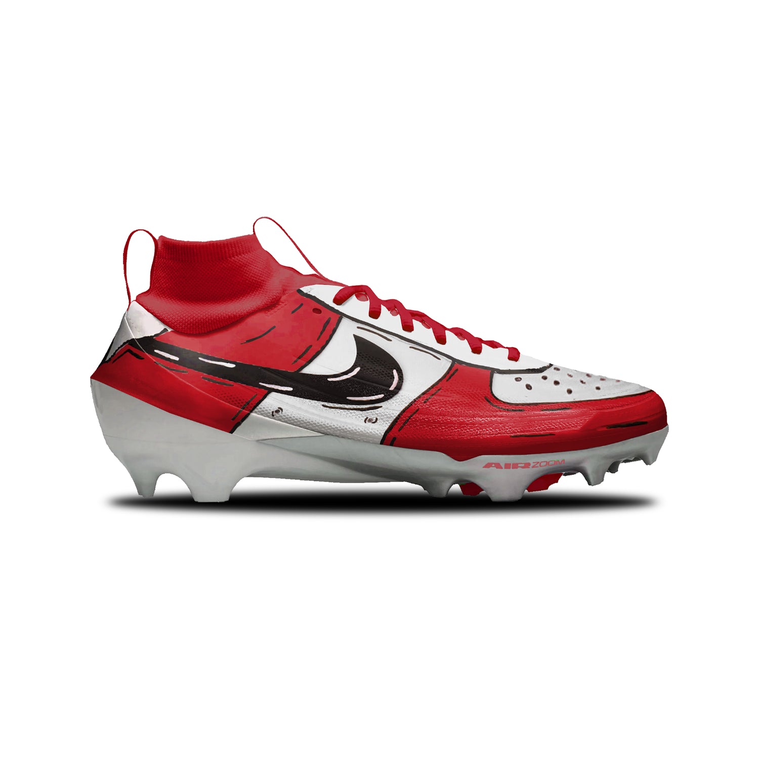 Cartoon AF1 Nike Vapor Pro 1 Cleats