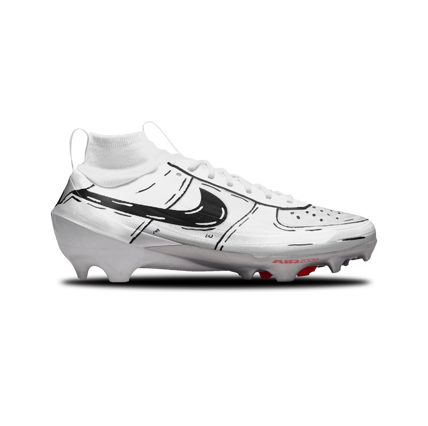 Cartoon AF1 Nike Vapor Pro 1 Cleats