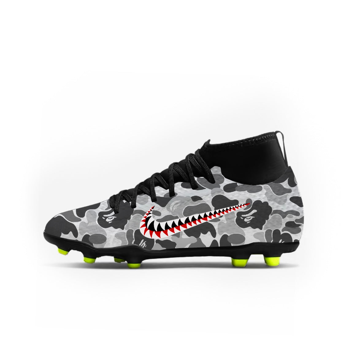 Bape Nike Youth Football Cleats Gridiron Cleats