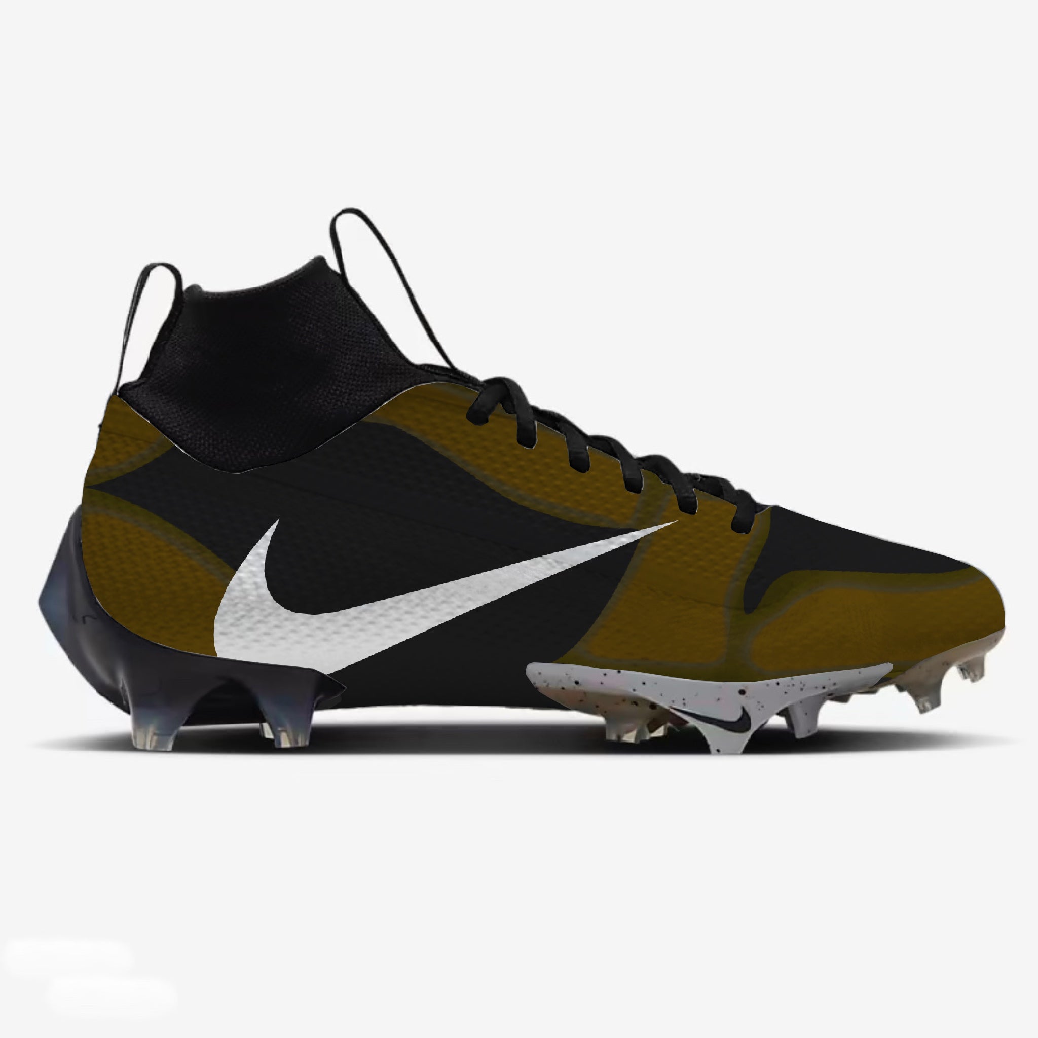 Nike football cleats shops white and gold