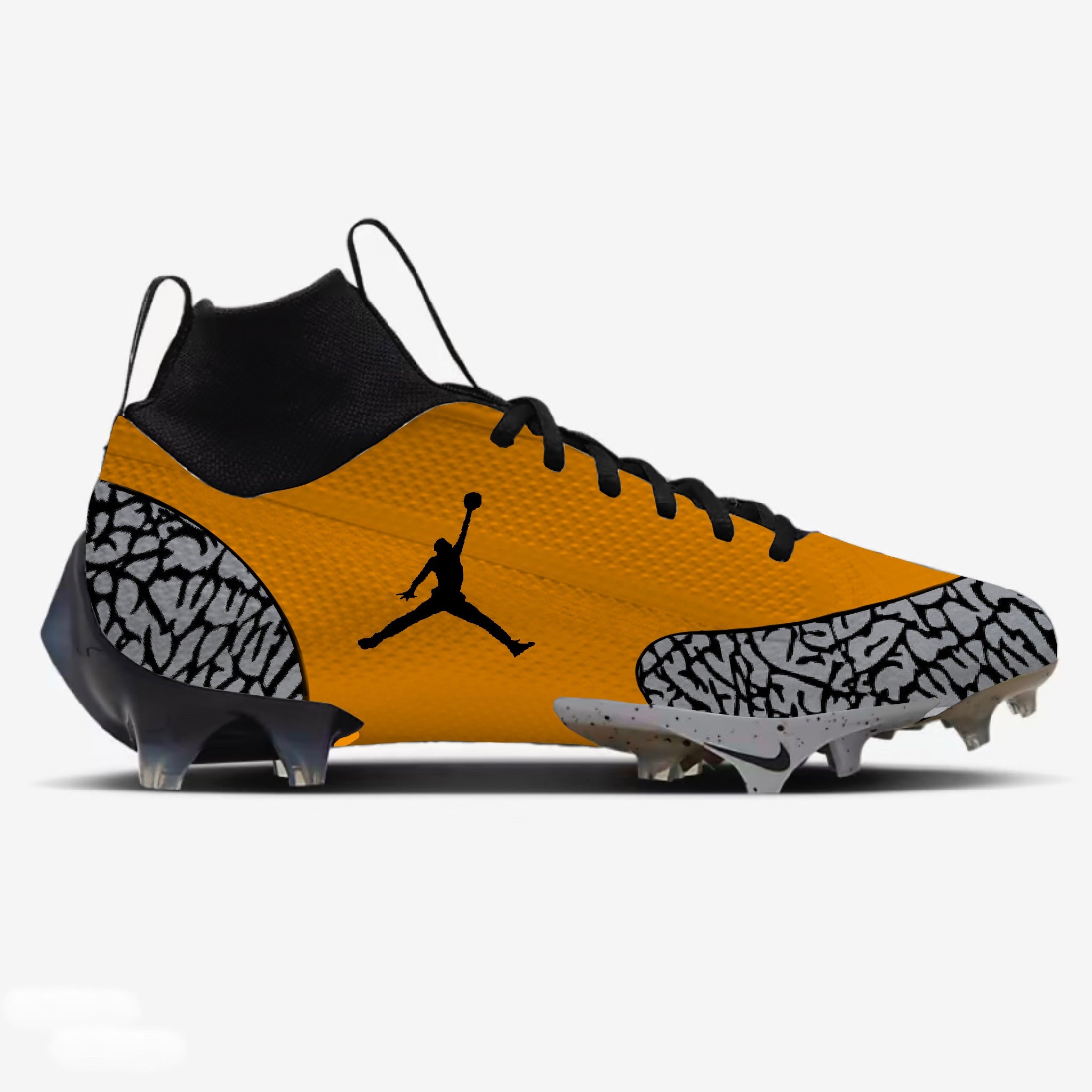 Orange and black football cleats best sale